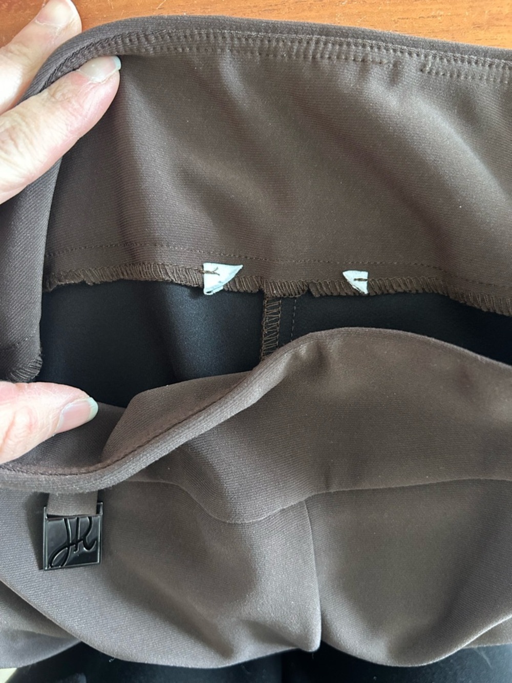 Joseph Ribkoff Mocha Brown Pull On Essentail Business Casual Tapered Leg Trouser - Picture 6 of 6